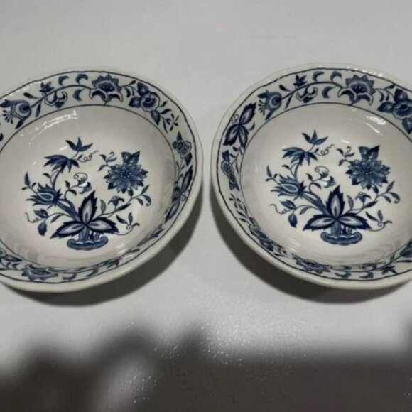 2 Nikko Ironstone Harmony House BLUE BONNET 6” Cereal Bowls - Picture 3 of 4